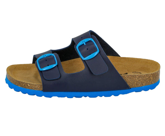 Lico Herren Bioline Kids Pantoletten, Marine Blau, 42 EU