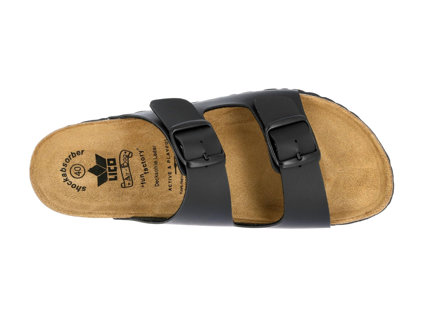 Lico Herren Bioline Man Pantoletten, Schwarz, 48 EU