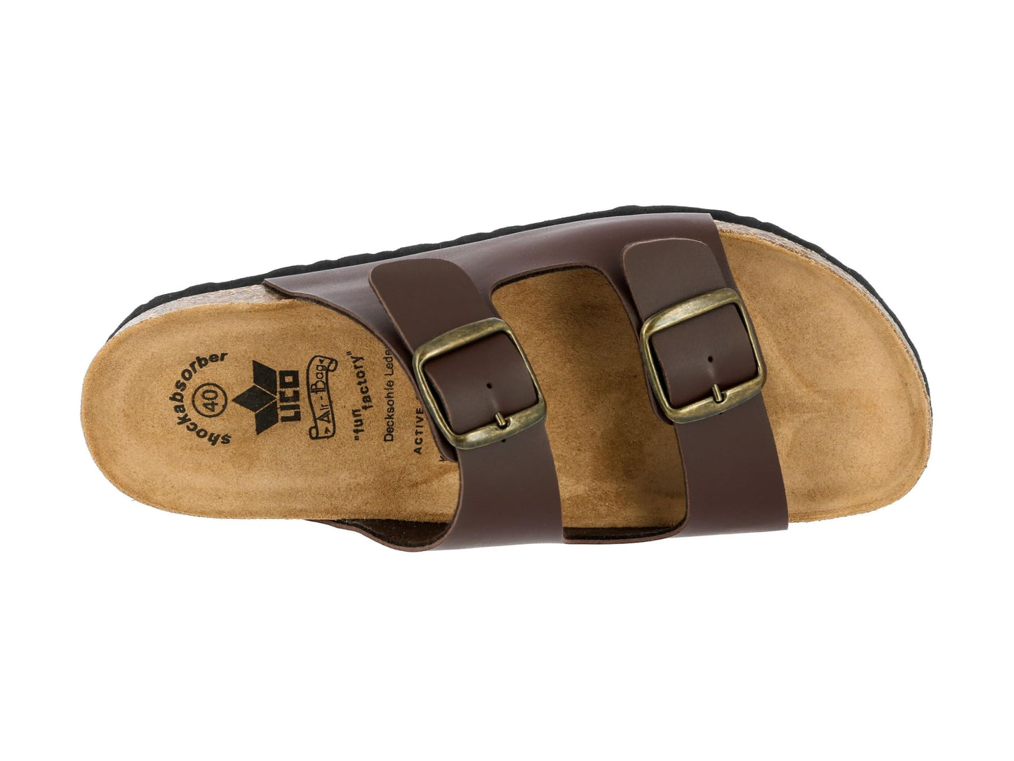 Lico Herren Bioline Man Pantoletten, Braun, 44 EU
