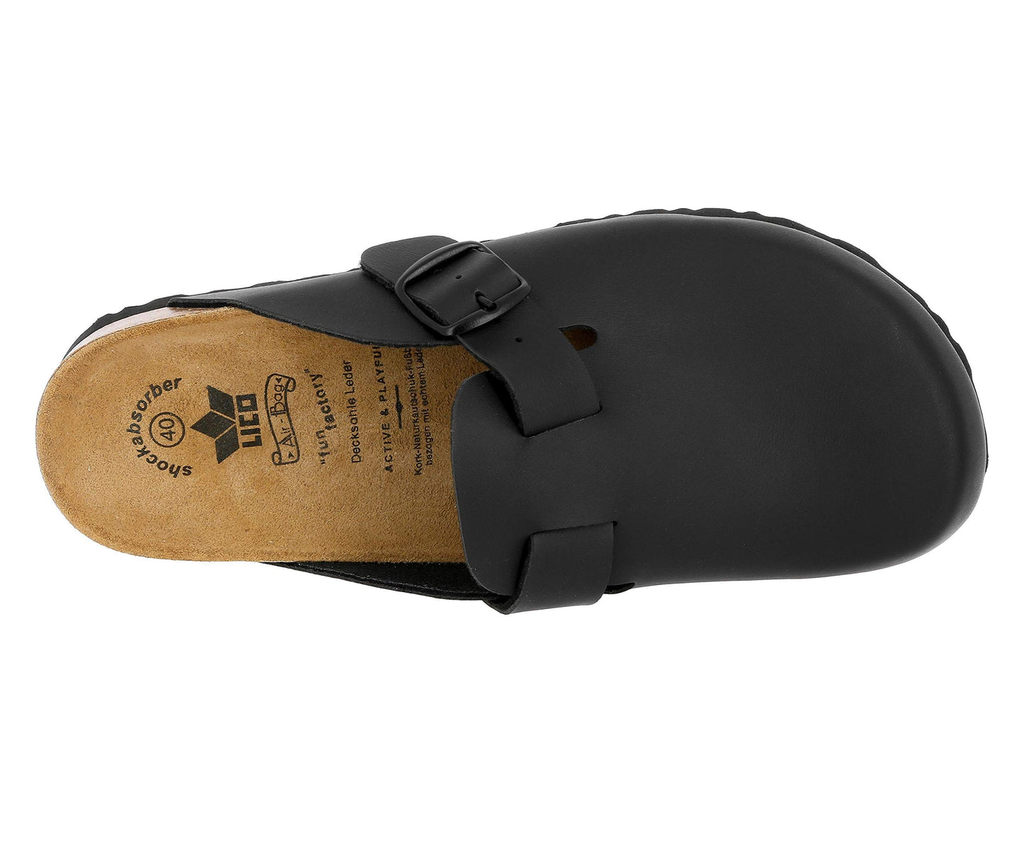 Lico Herren Bioline Clog Pantoletten, Schwarz, 42 EU