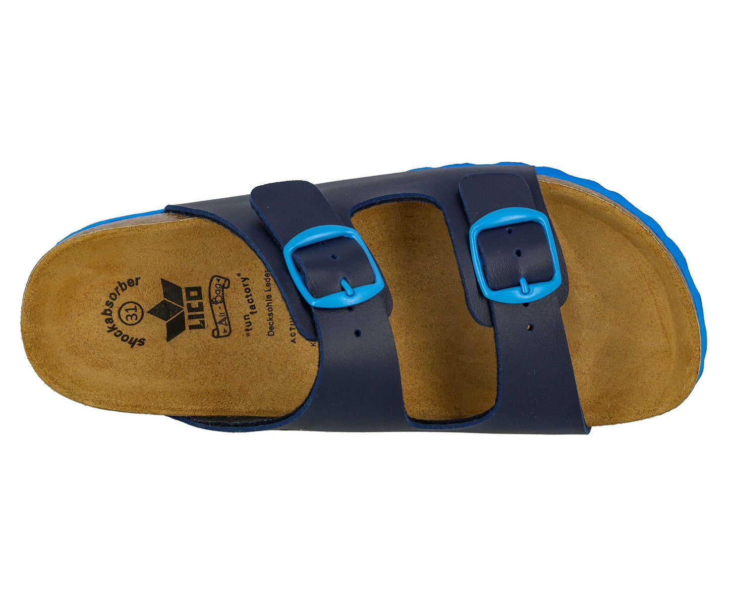 Lico Herren Bioline Kids Pantoletten, Marine Blau, 42 EU