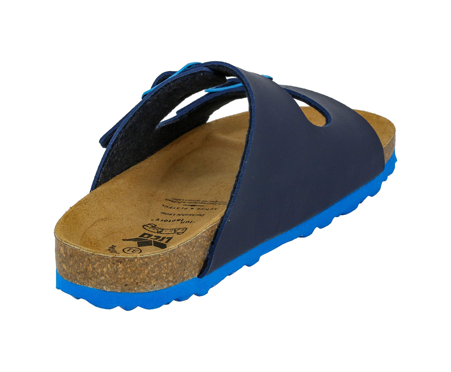 Lico Herren Bioline Kids Pantoletten, Marine Blau, 42 EU